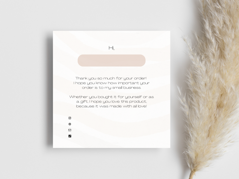 Thank You Card for Small Business