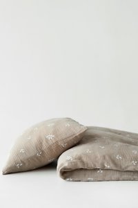 Tisu Baby Bettwäsche Cover & Kissenbezug, beige Blätter
