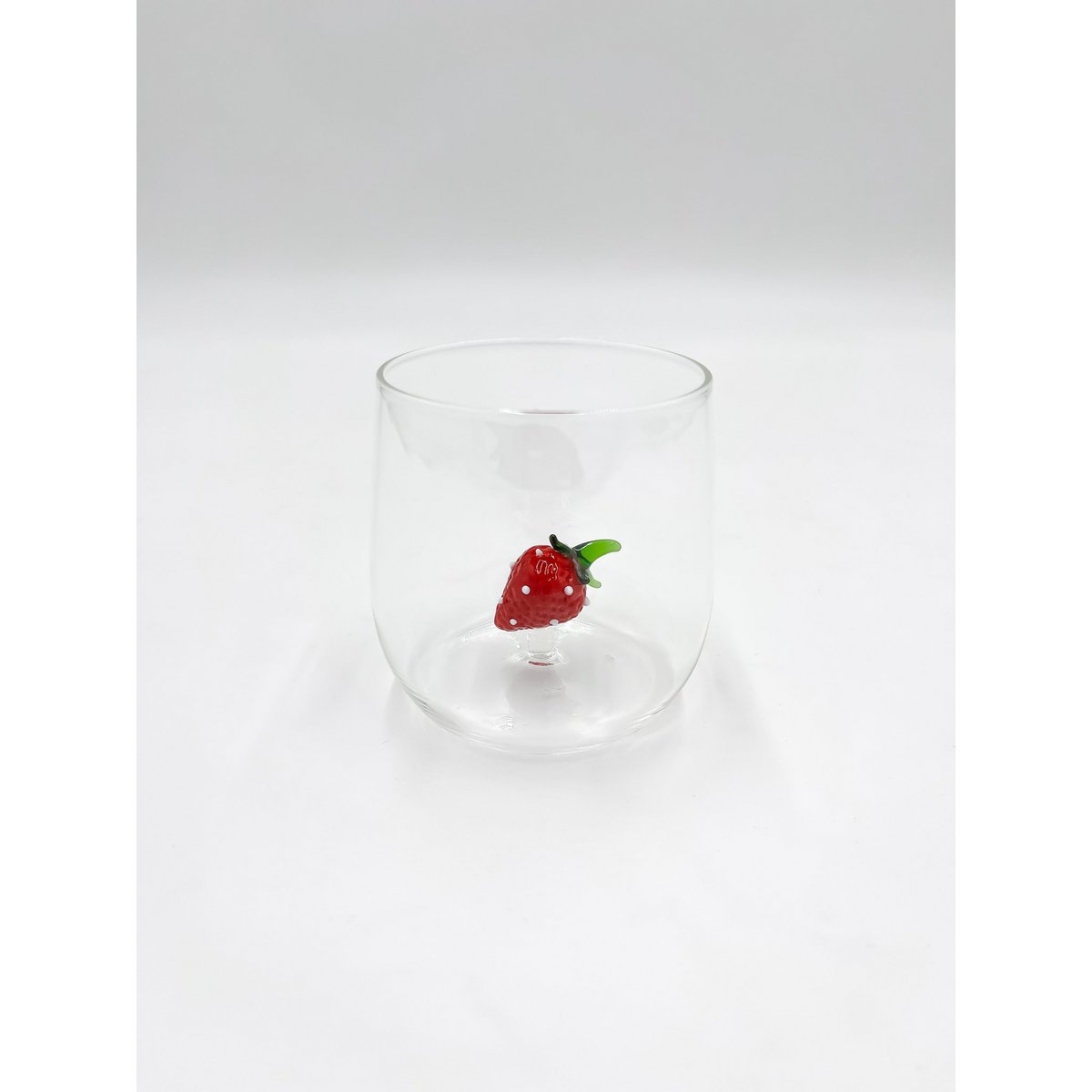 Wasserglas 3D -Erdbeere