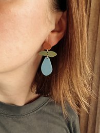 Aquarium statement earrings