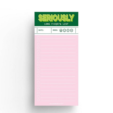 To do blok 10×21 cm Seriously long fucking list