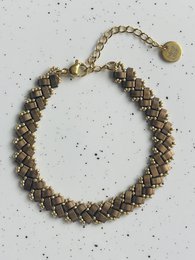Zigzagarmband Bruin Gold