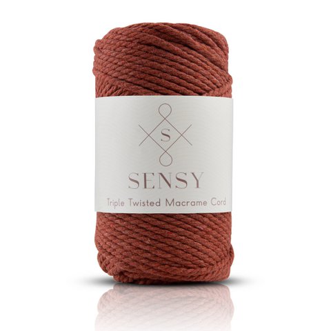 Sensy Premium 3mm - 82 yards 100% Cotton 3 Strand Twisted Macrame Cord