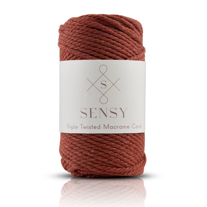 Sensy Premium 3mm - 82 yards 100% Cotton 3 Strand Twisted Macrame Cord
