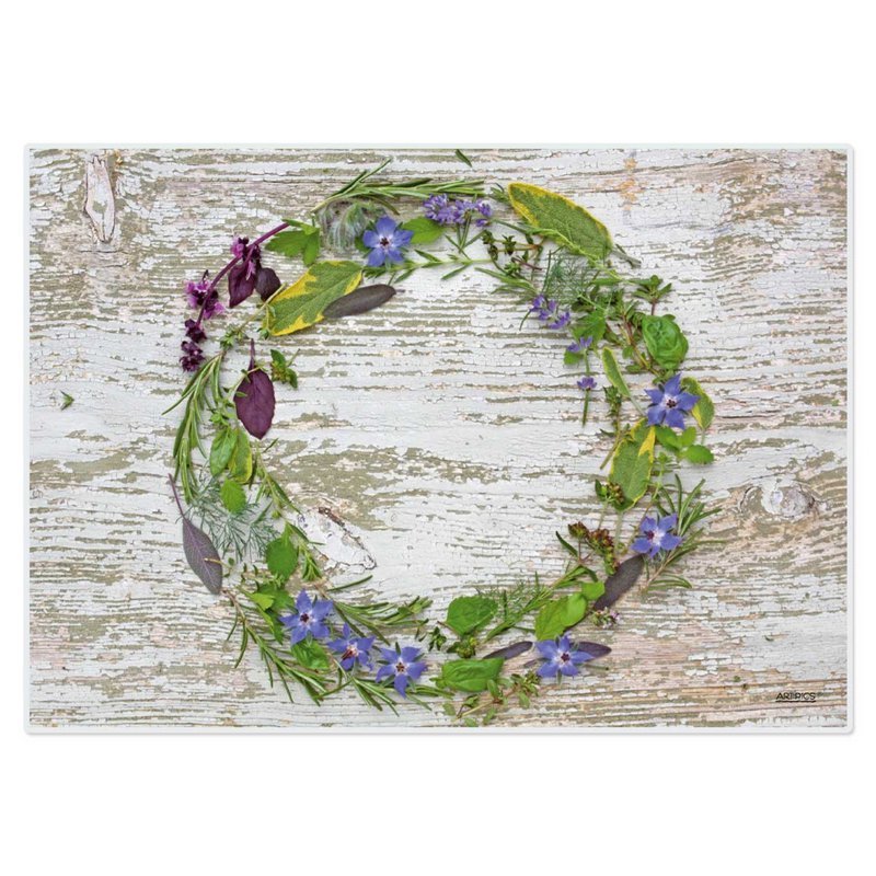 Placemat placemat wasbaar 4 stuks bloemen en kruiden van Artipics plastic placemats 42x30 cm placemats shabby tafeldecoratie landelijke stijl tafelonderzetters gasten gast cadeau
