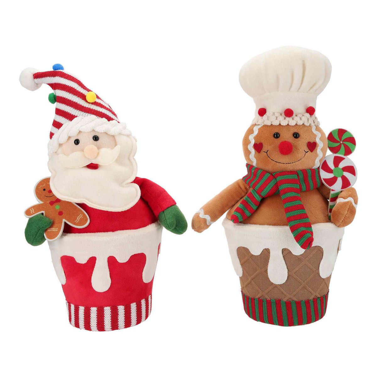 Santa & gingerbread sitting
