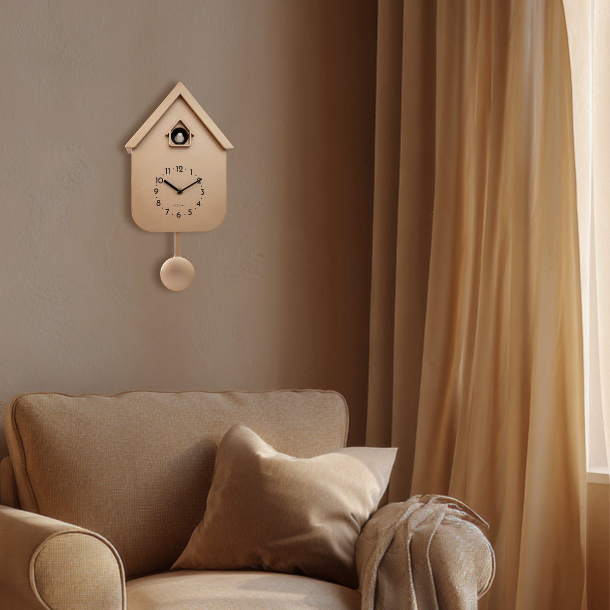 Horloge murale 21,5x41,5x8,5cm - Pendule - Coucou -NeXtime 'Twitter'