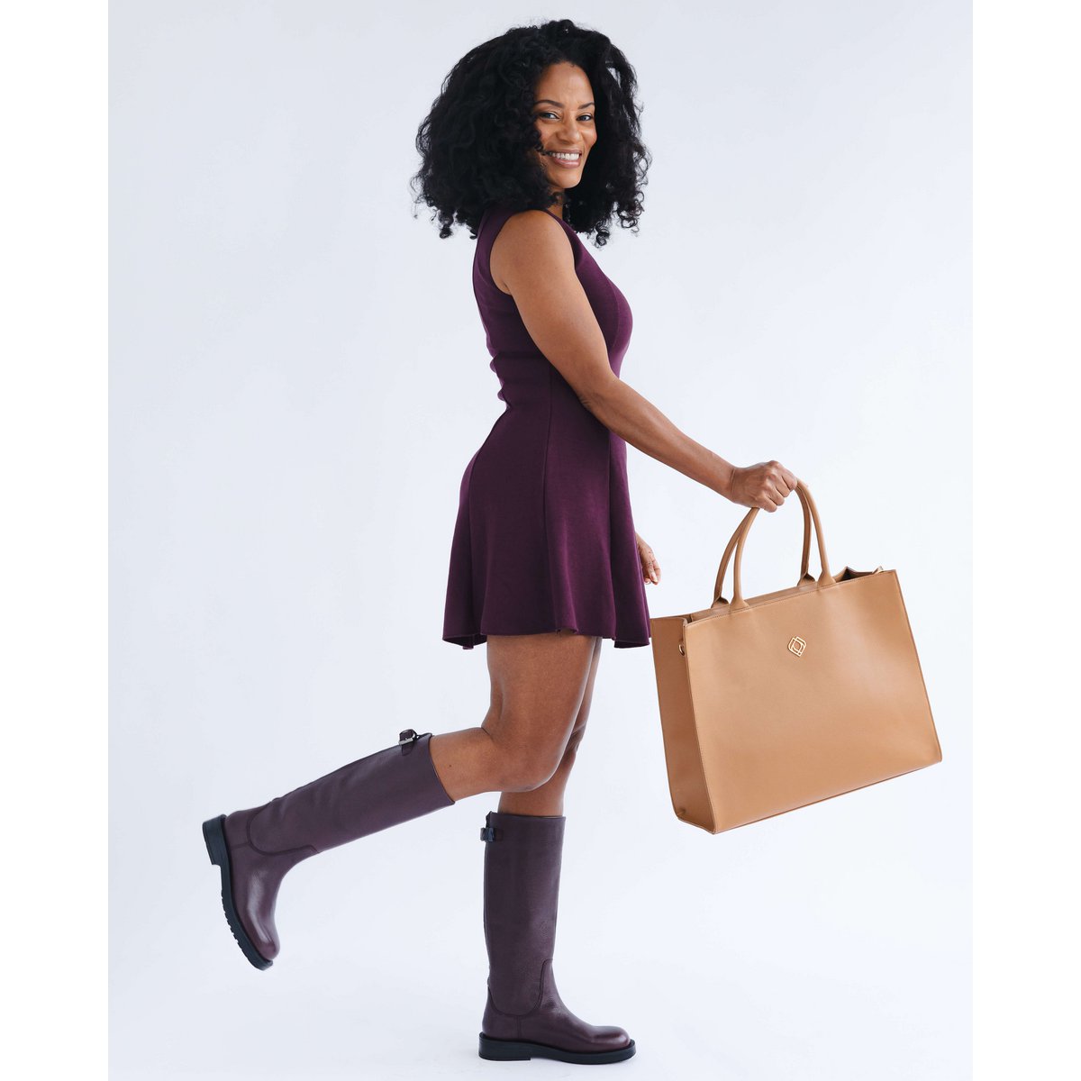 Shopper Urban Apple Leather Camel