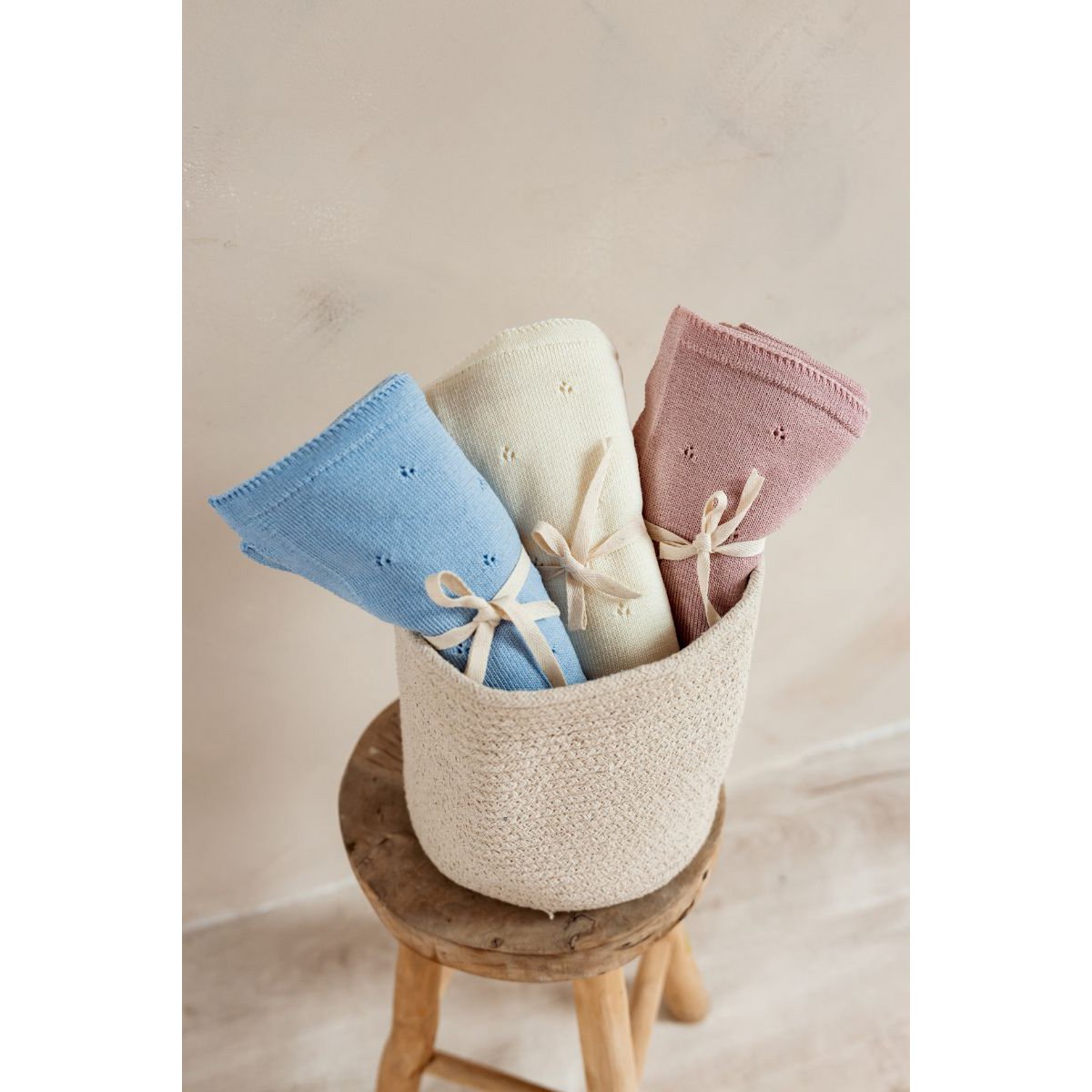 Coperta per bebè APOLLO – 100% lana merino – blu