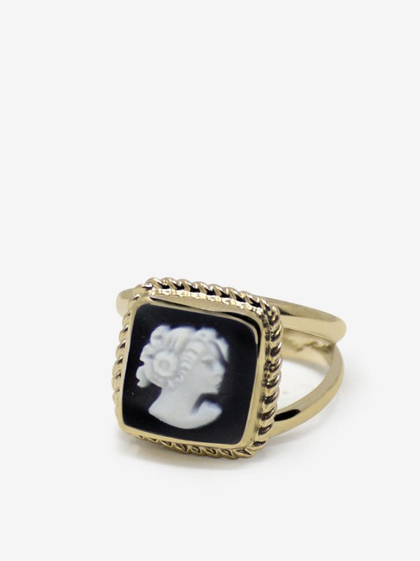 The Beloved Black Cameo Ring