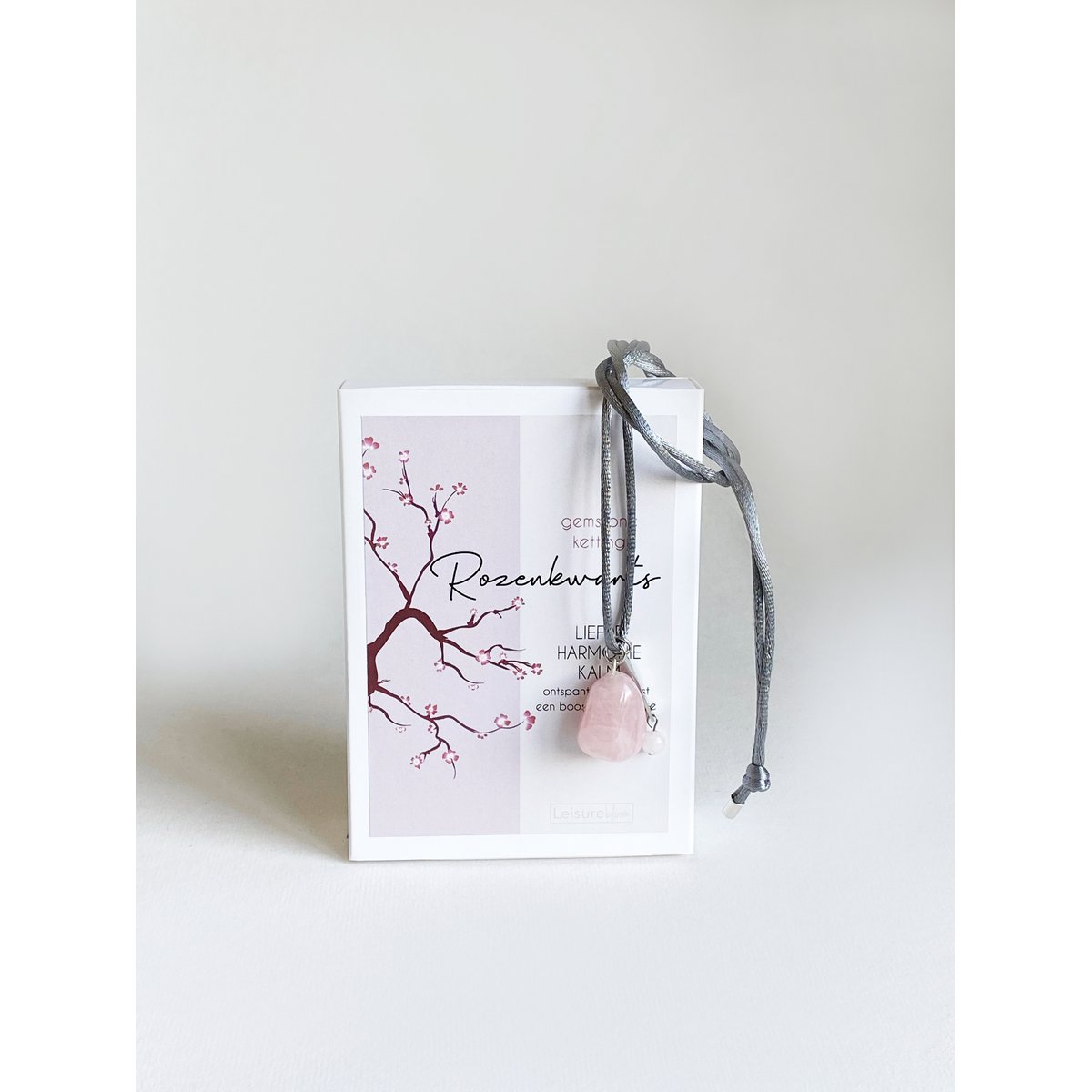 Collar de piedras preciosas – CUARZO ROSA
