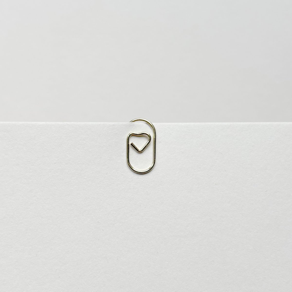 Bracket Heart Heart Clip Gold Metal Office Clip Paper Bracket (PU = 10 stuks)