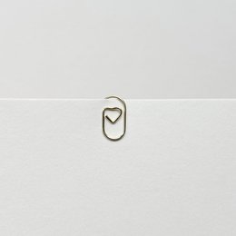 Bracket Heart Heart Clip Gold Metal Office Clip Paper Bracket (PU = 10 stuks)