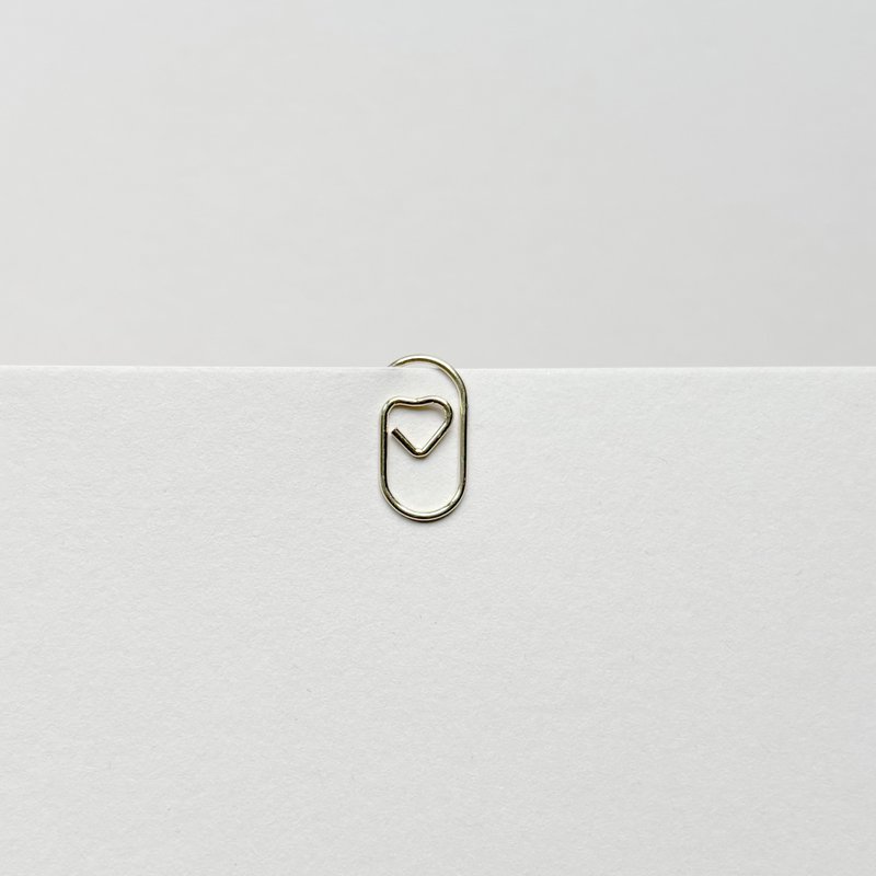 Bracket Heart Heart Clip Gold Metal Office Clip Paper Bracket (PU = 10 stuks)