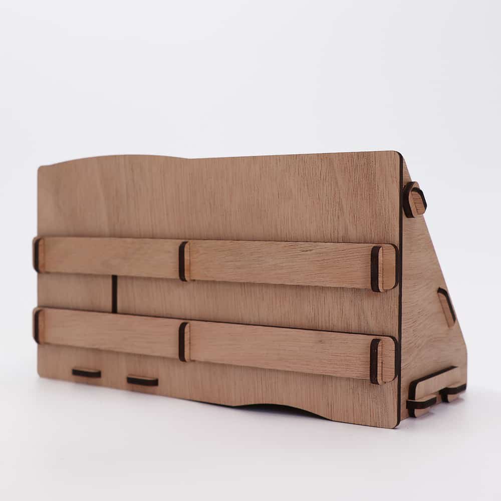 CoolCuts Mill Desk Organizer Including Mobile / Tablet Holder in Brown