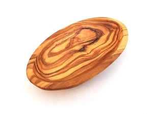Oval bowl handmade from olive wood