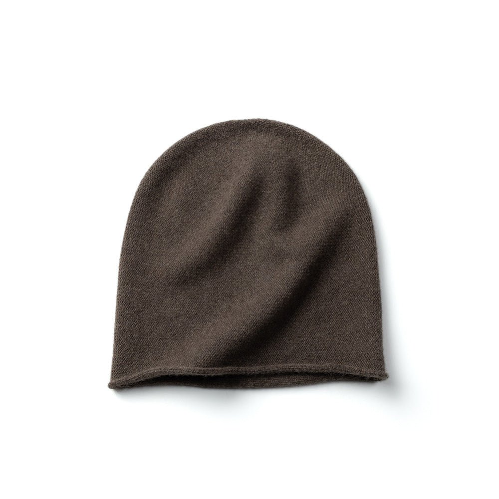 RIBBED POMPOM – 100% cashmere beanie with Pom-Pom