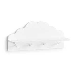 Kinderwandkapstok 'Cloud', MDF, wit