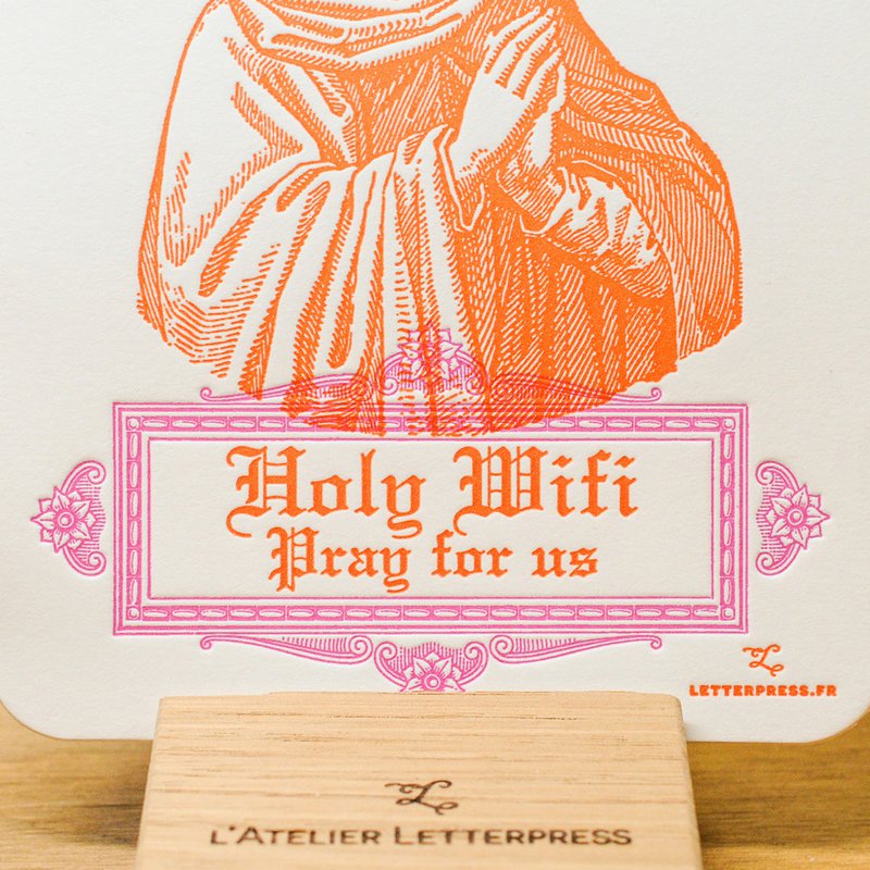 Holy Wifi Bogtryk-kort (med konvolut)