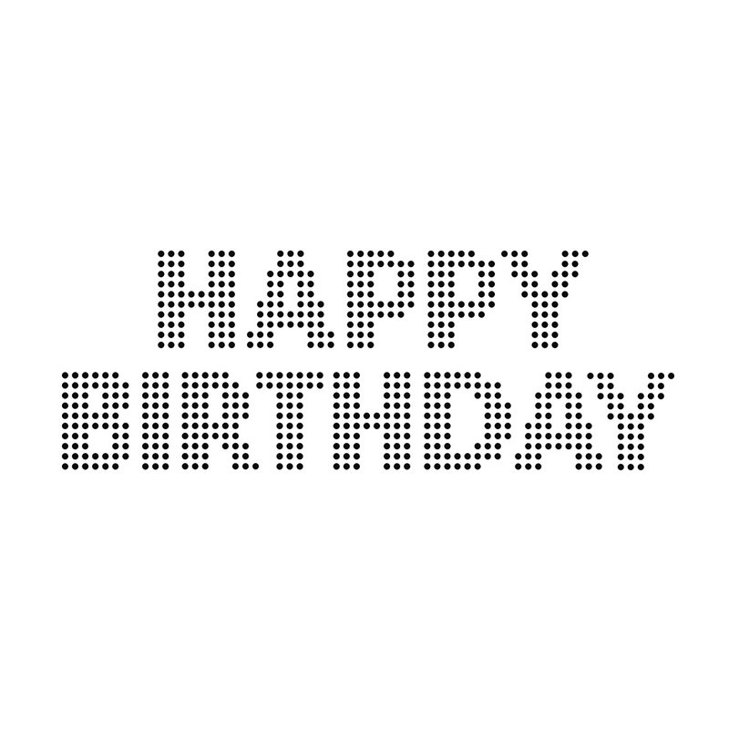 Alles Gute zum Geburtstag gepunktete Briefmarke