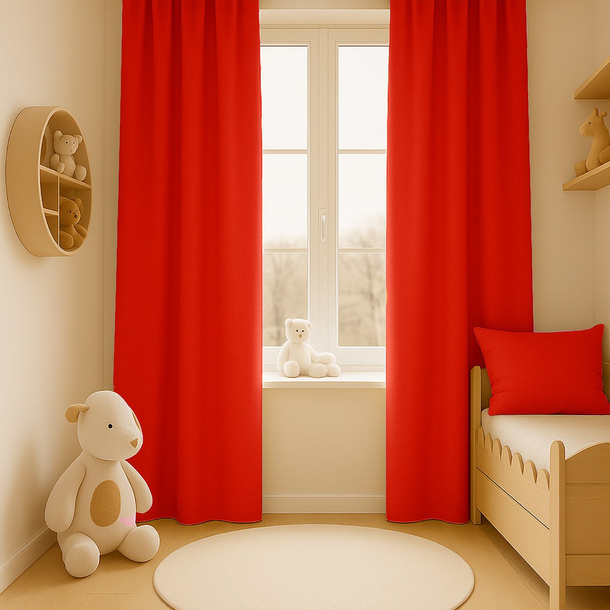 Cortinas de algodón de fresa bio