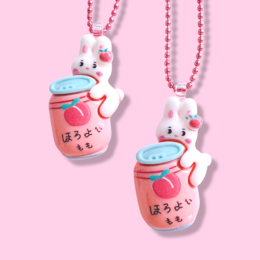 Pop Cutie Peach Juice Bunny Kinderhalskette