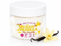  Whipped vanilla body butter, creamy white texture, natural shea, luxurious moisturizing cream.