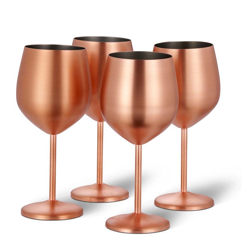 Wine Glass Rose Mat 4x50cl