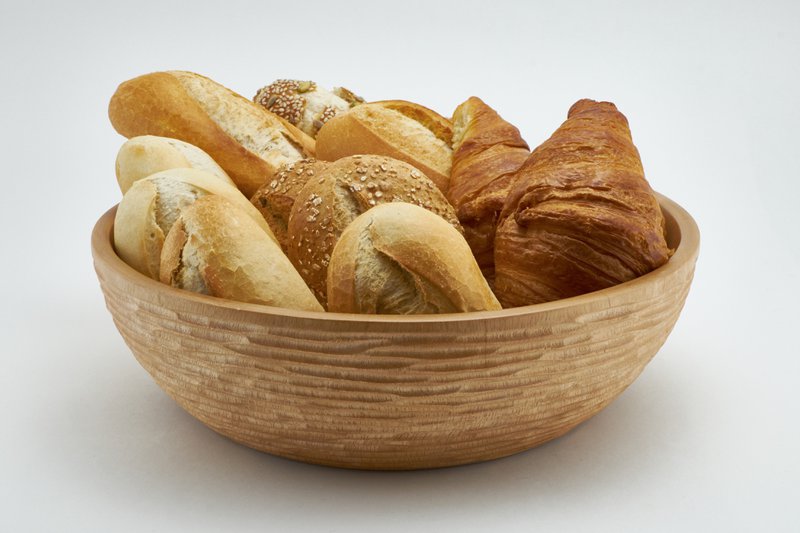 Træskål - frugtskål - salatskål - model Carved Low - natur - forskellige størrelser