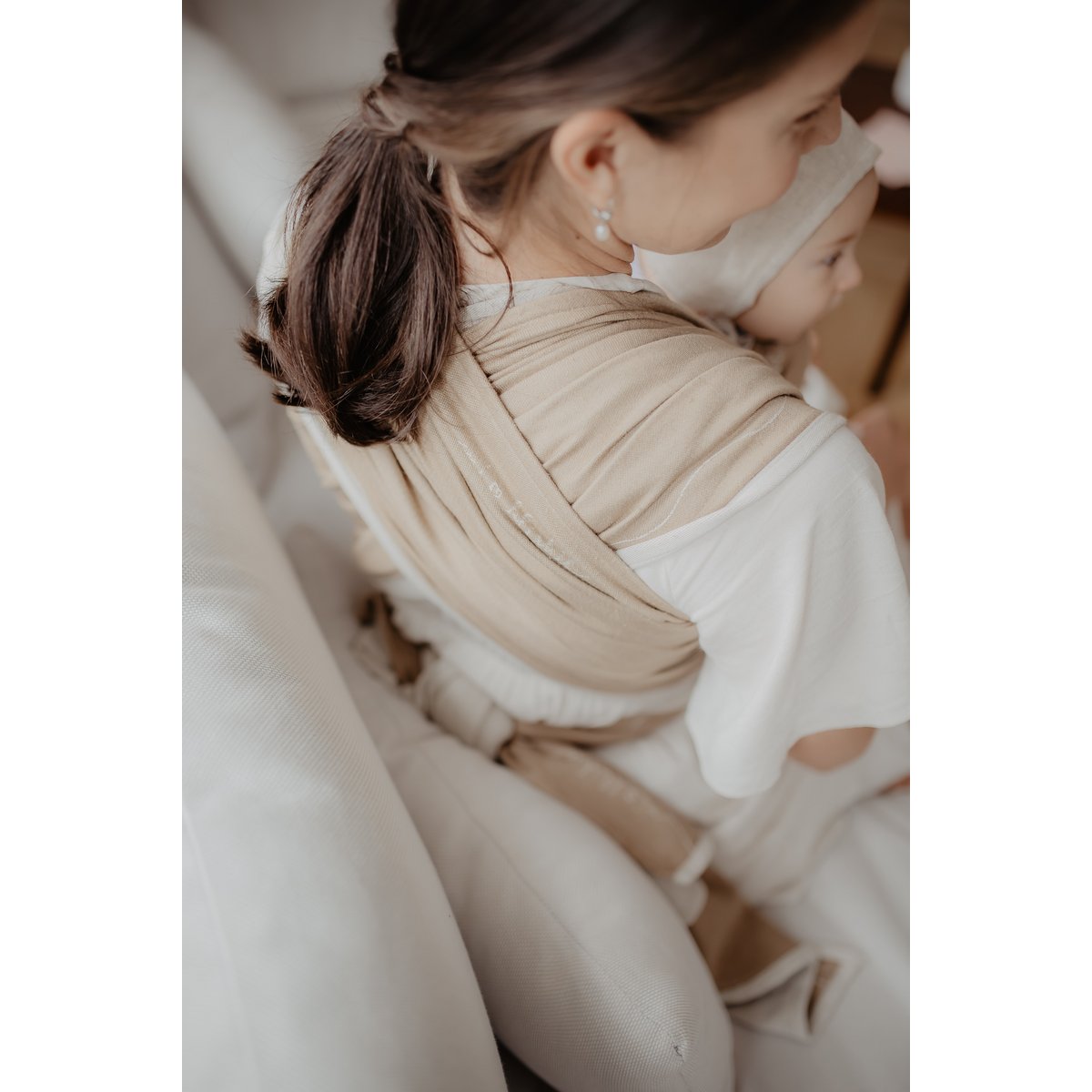 Eco Tragetuch gewebt Beige Minimalist