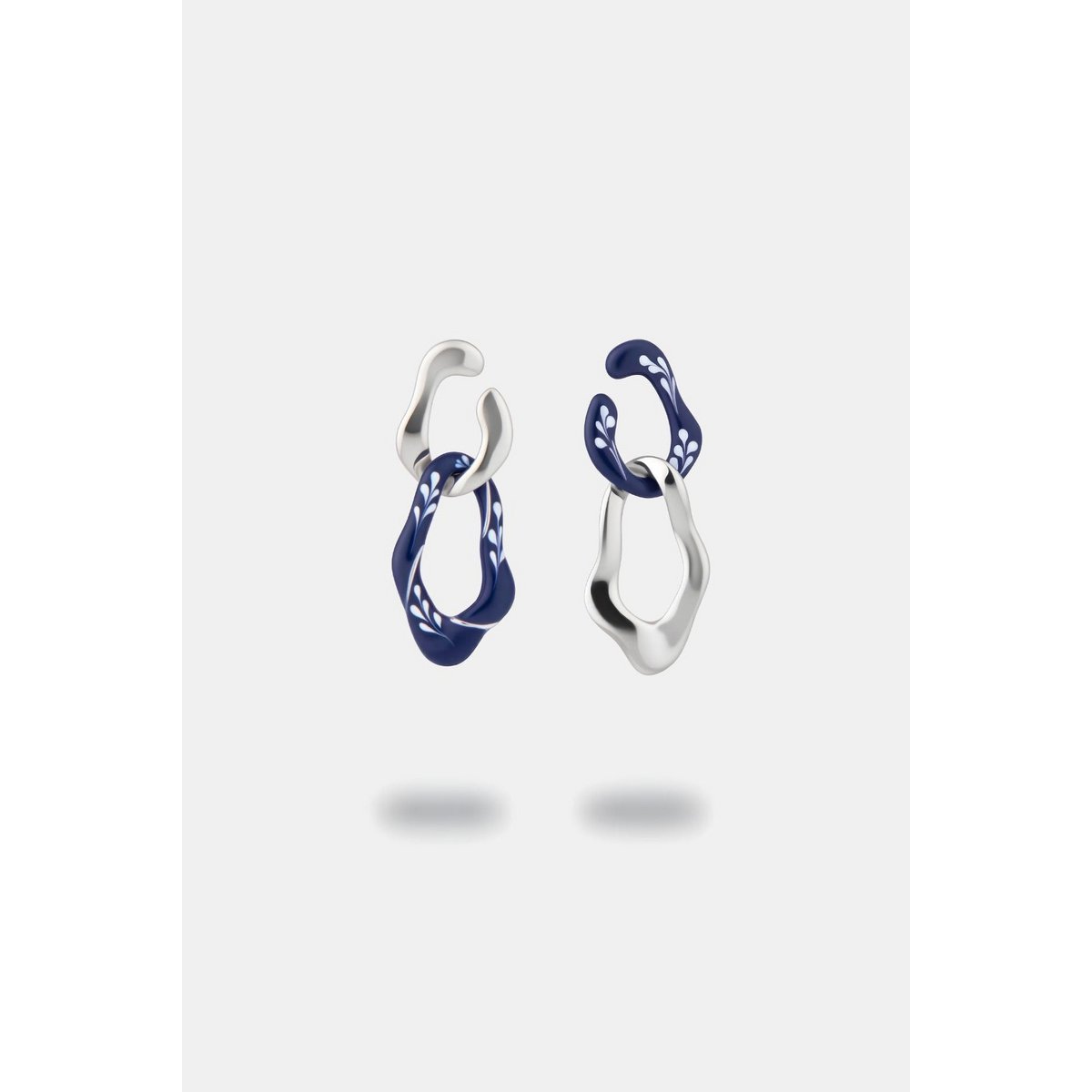 Varia Enamel 2-i-1 øreringe (mini) — Hvide