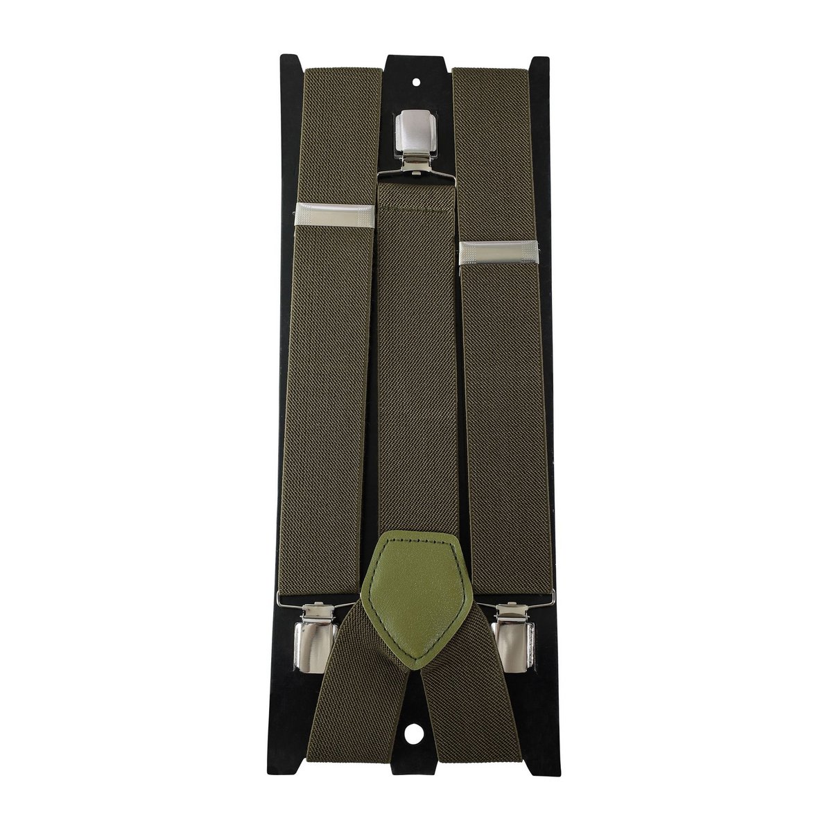 Suspenders total length 95 cm, dark green