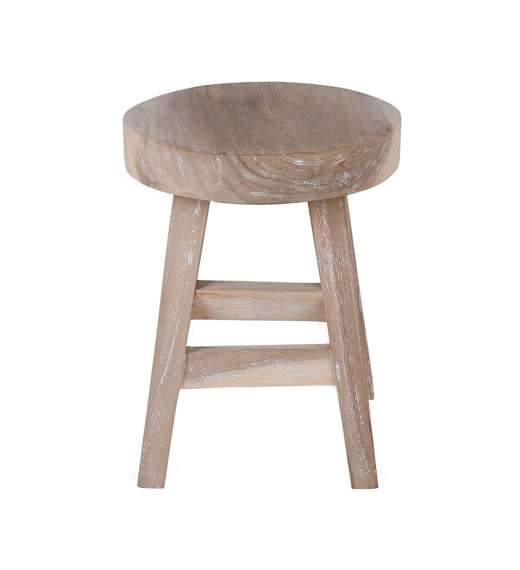 Stool Herma - wood - round top