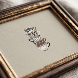 Koffie kopjes poster, koffie kunst print, koffiemokken print, koffie hoek print, koffie poster, koffiekopje kunst aan de muur, Trendy keuken kunst aan de muur
