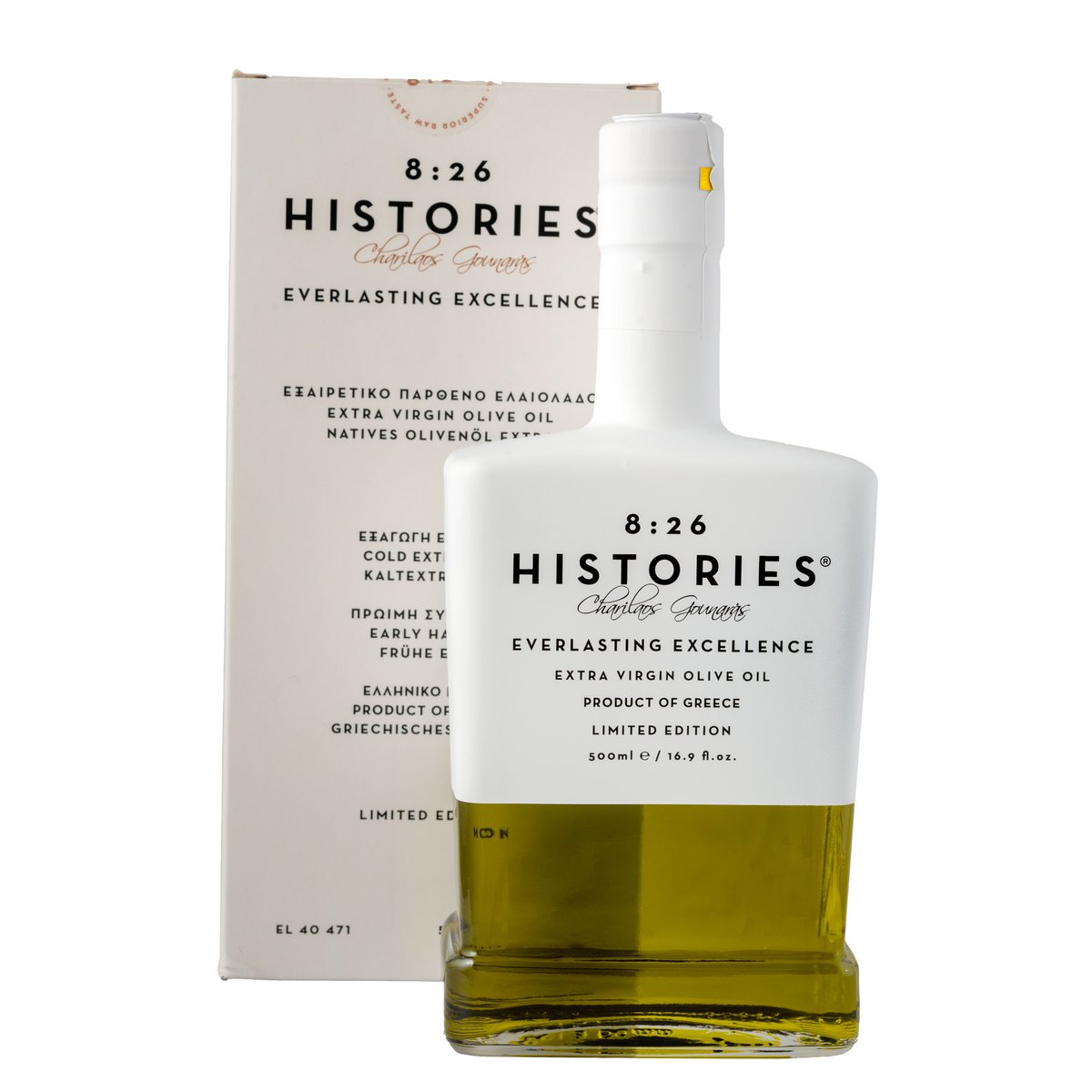 8:26 Histories Extra Vierge Olijfolie 500ml Blend Luxe Editie