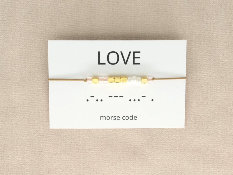 Morsecode armband love (zilver,rosé goud,goud)