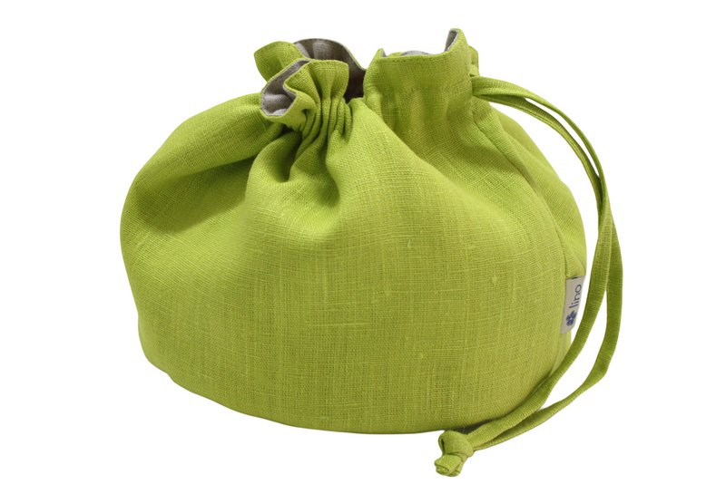 Cestino per il pane in lino (verde)