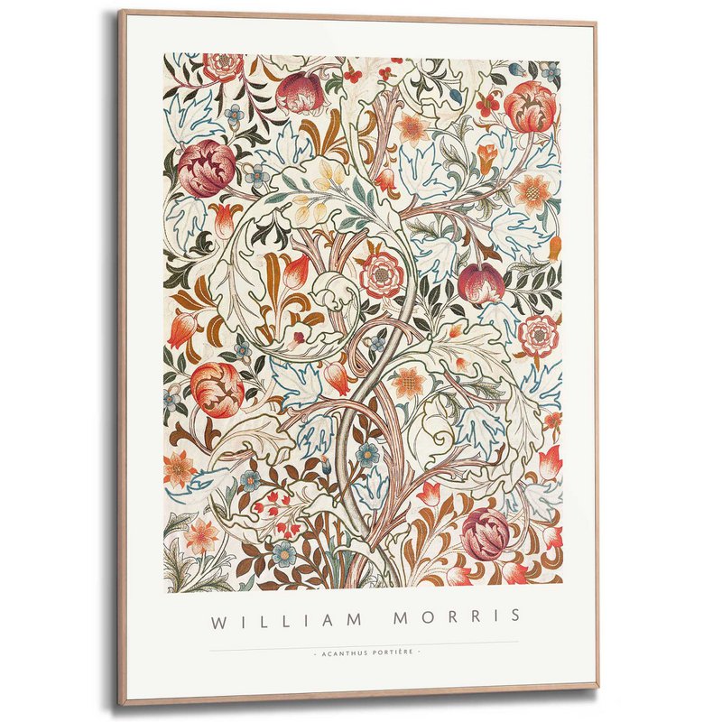 Cuadro Slim Frame William Morris - acanto portere 70x50
