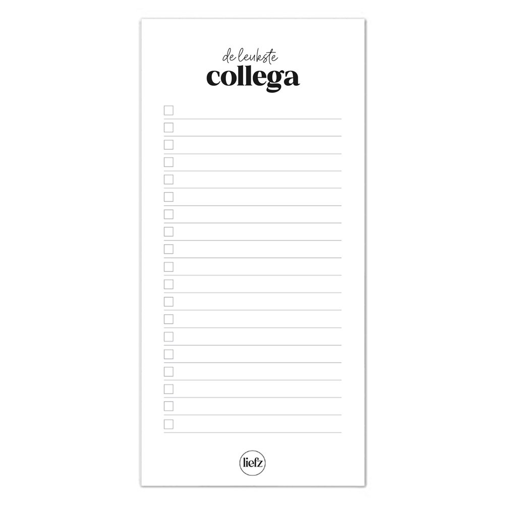 Notitieblok | To do's | De leukste collega