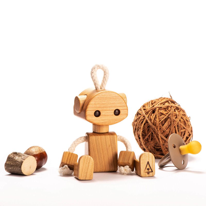 Titi schattige houten robotzus