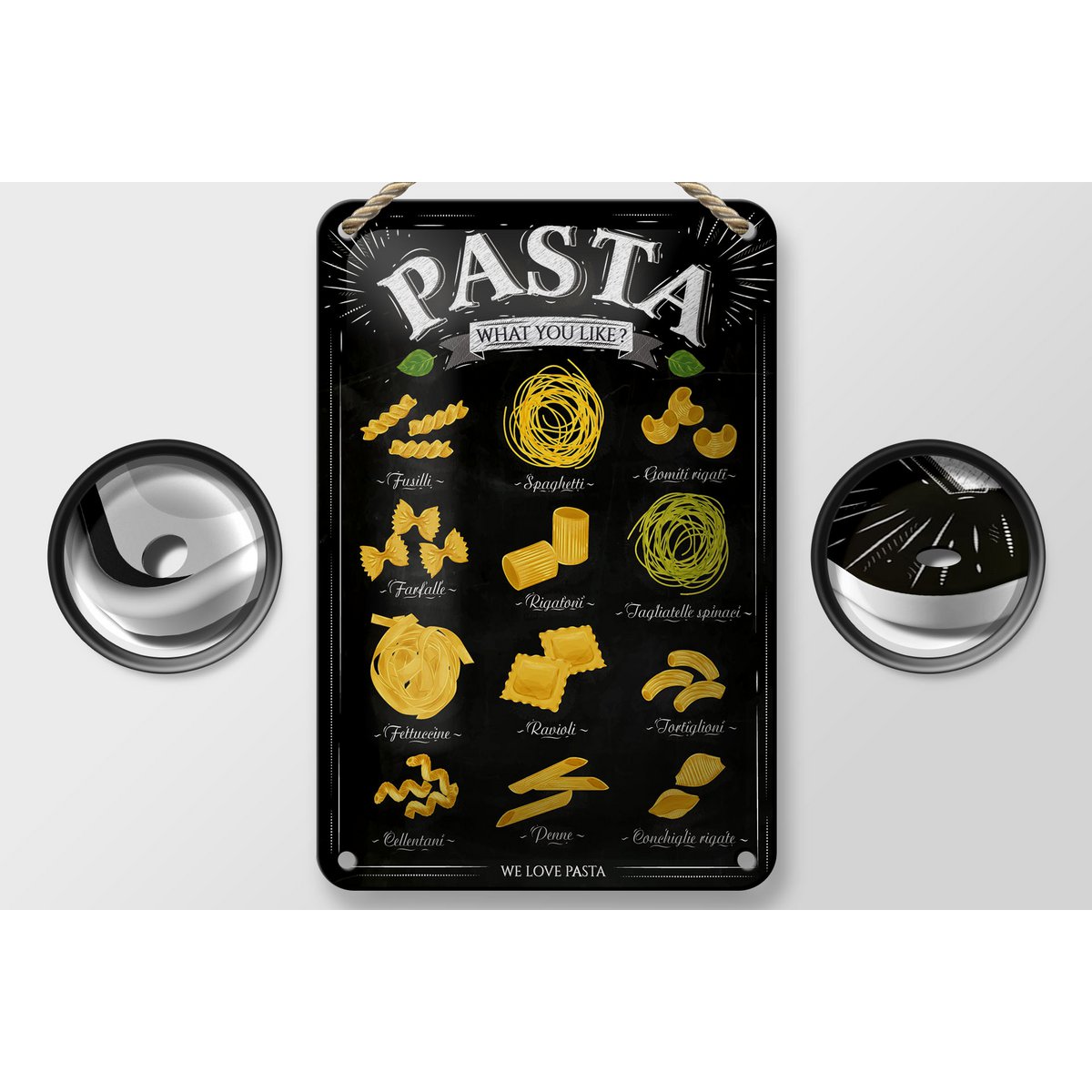 Tin sign pasta 12x18cm pasta what you like food decoration