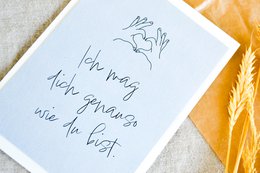 Postkarte "Ich mag dich genauso, wie du bist"