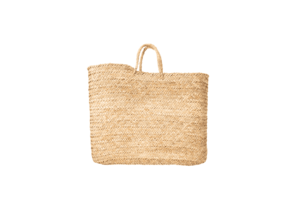 Wicker Carrycot Basket with Handles, Handmade Palm Bag. Esparto bag.