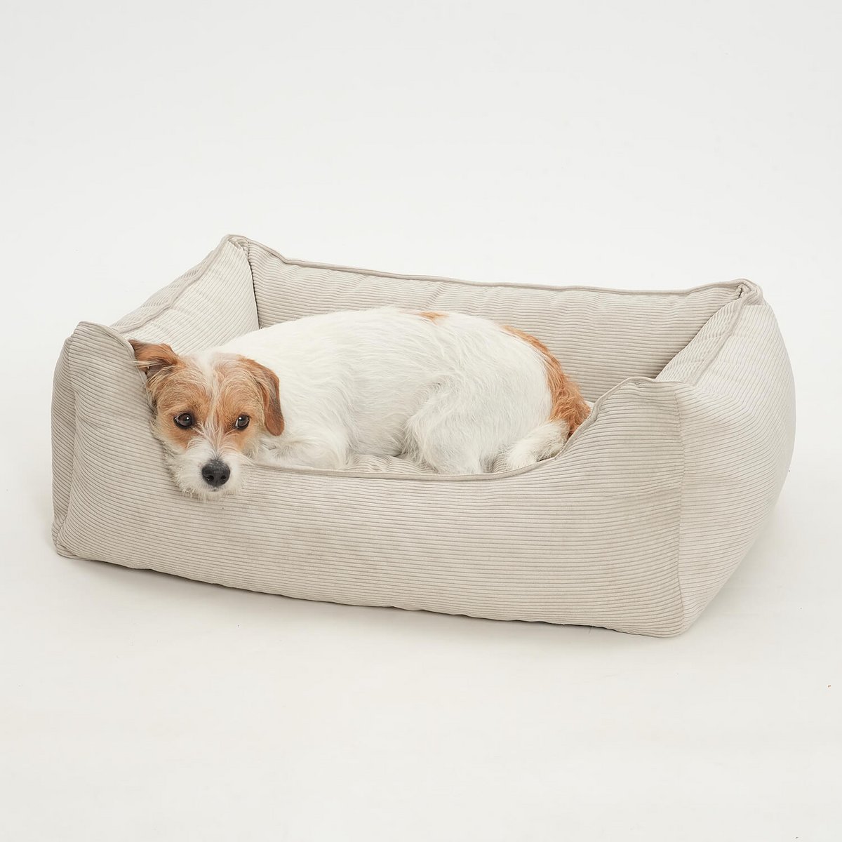 Hundebett Box Bett Chelsea Cord gravel