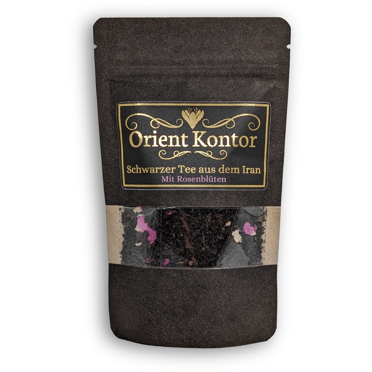 Té negro con pétalos de rosa