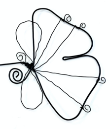 Ginkgo flower - "Love" - ​​Wire wall decoration