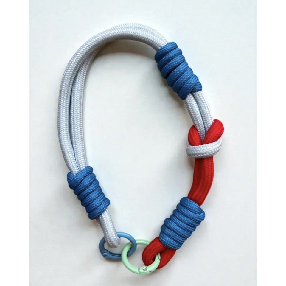 Keychain - cell phone strap - red blue