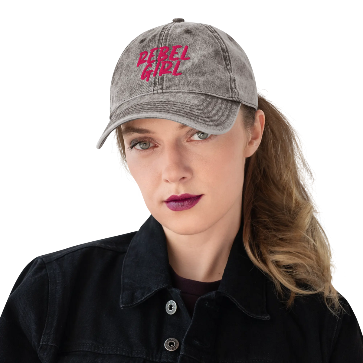 Gorra vintage REBEL GIRL Gorra vintage de sarga de algodón