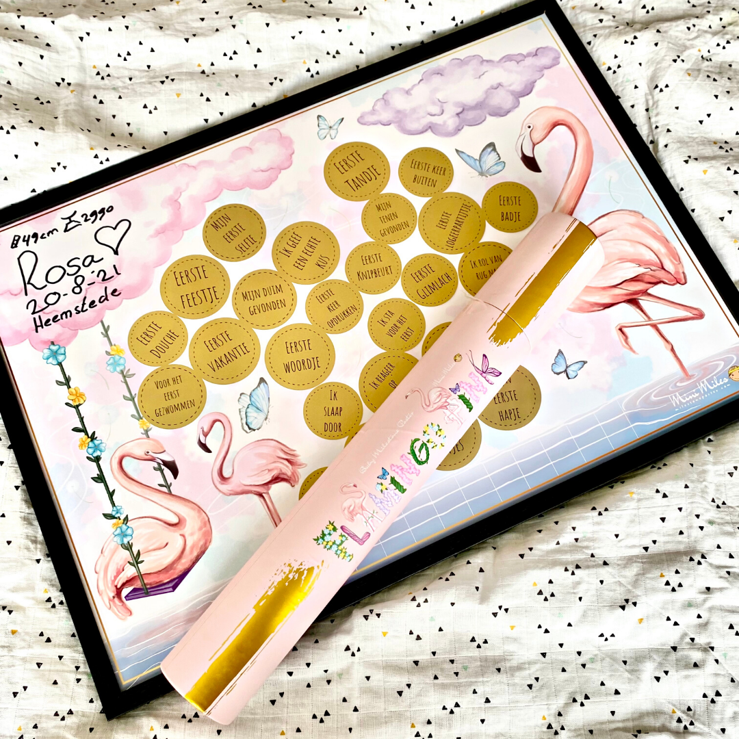 Milestone Krasposter Flamingo Rose