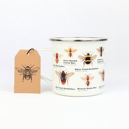 Gift Republic Mok emaille - Enamel Mug - Bee